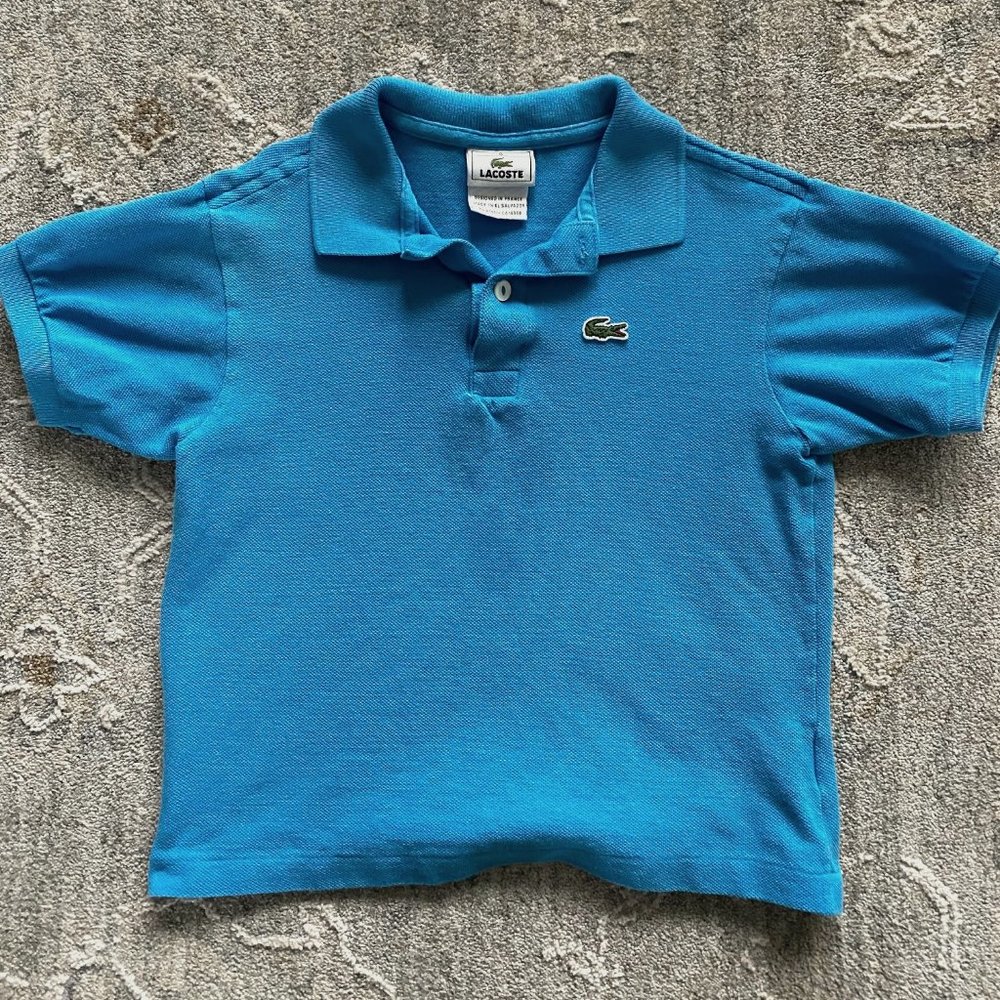 Boys Size 6Y Lacoste Blue Polo Shirt